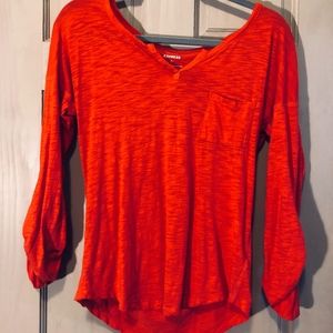 Red/orange Express quarter sleeve